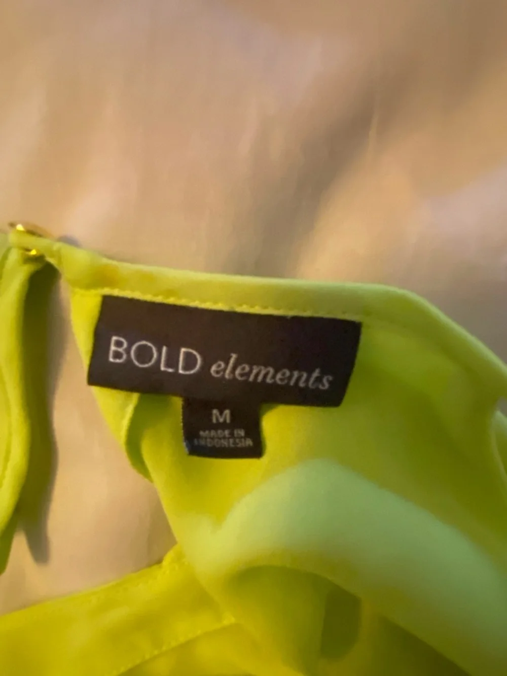 BOLD elements Neon Lime One-Shoulder Ruffle Blouse - Picture 8 of 9
